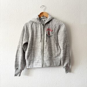 MLB Angels zip up hoodie womens small gray heather active sports baseball